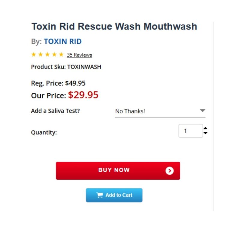 TestClear Toxin Rid Detox Mouthwash - Image 2