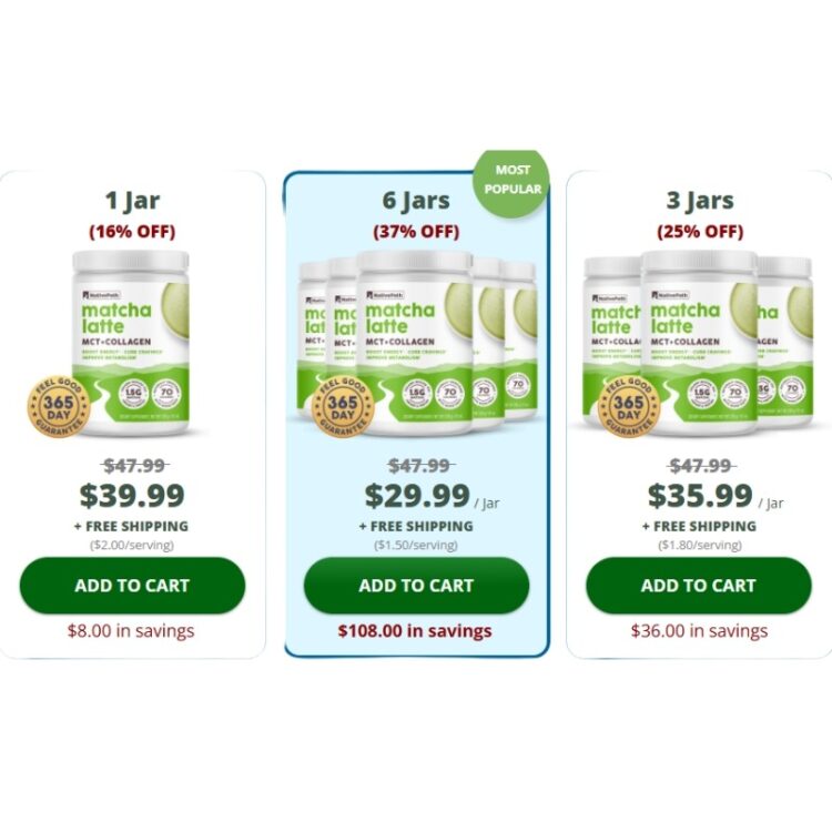 NativePath Matcha Collagen Latte - Image 2